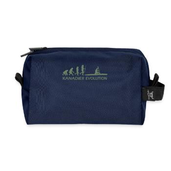 Kanadier Evolution Shirt mit Schrift - Recycelte Kulturtasche - Navy - Vorne