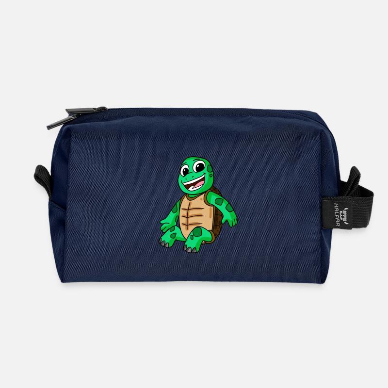 Schildkröte - Recycelte Kulturtasche - Navy