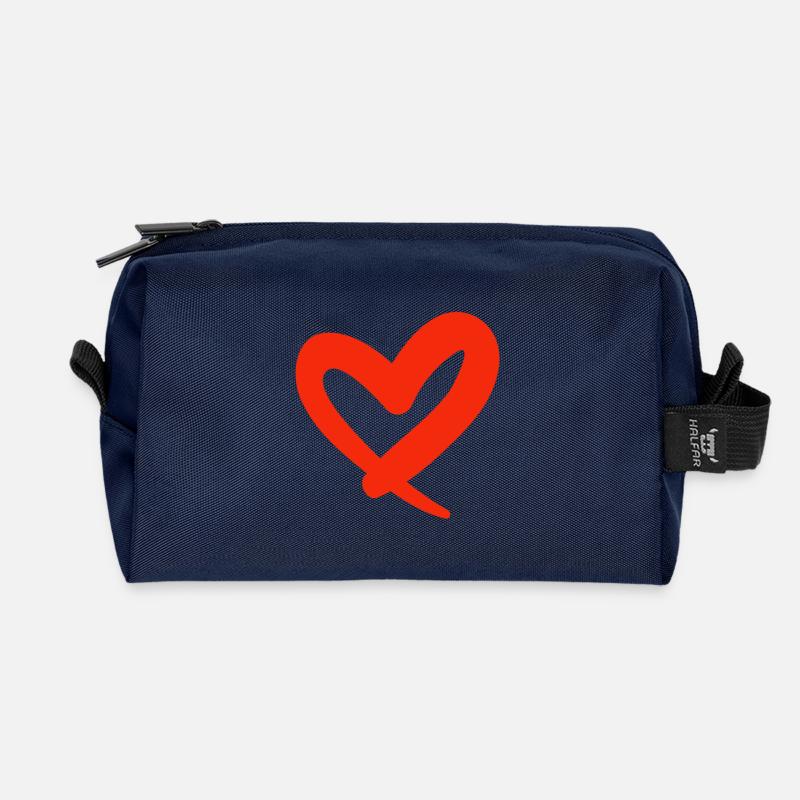 Valentinstag, Valentinstag, Valentinstag - Recycelte Kulturtasche - Navy
