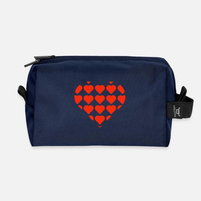 Valentinstag, Valentinstag, Valentinstag - Recycelte Kulturtasche - Navy