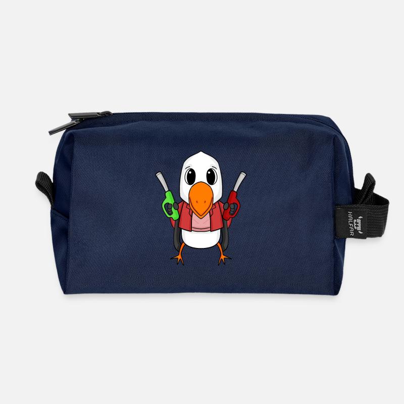 Tankwart Möwe Tankstelle - Recycelte Kulturtasche - Navy
