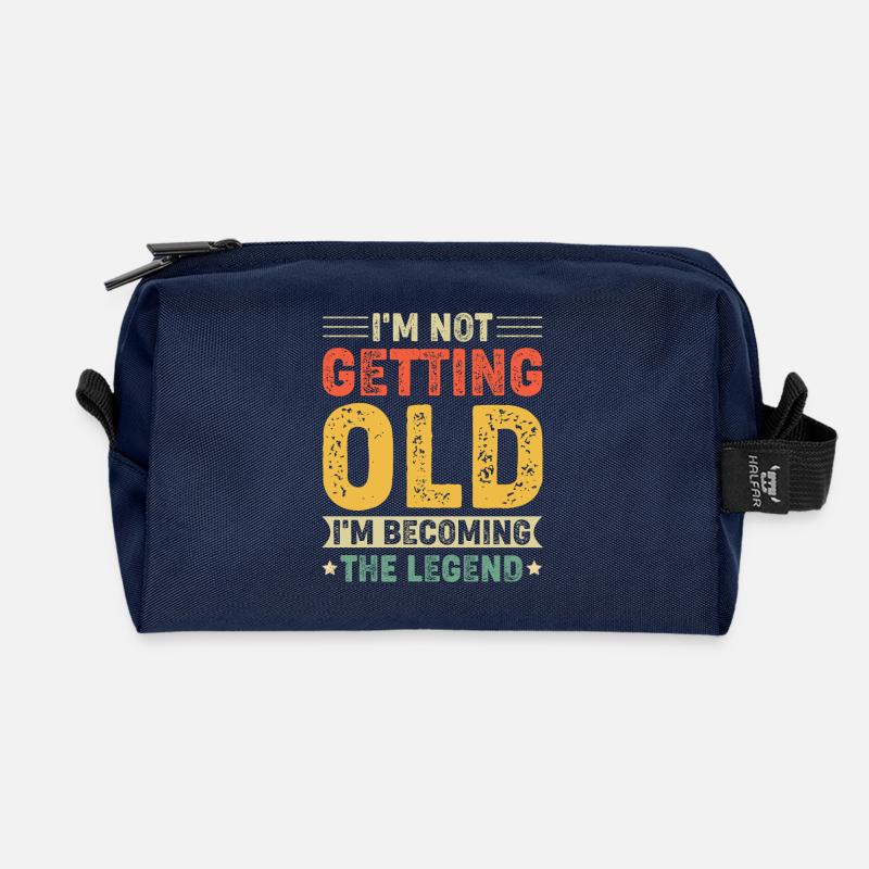 Legendäres Jubiläum im Retro-Stil - Recycelte Kulturtasche - Navy