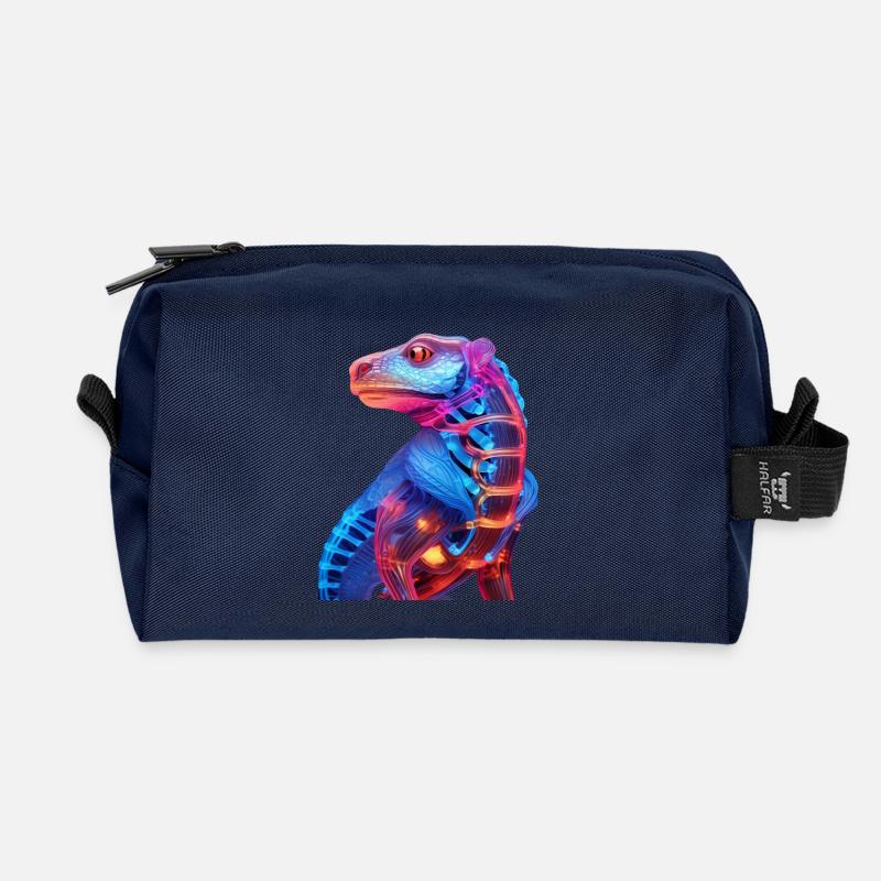 Neon-Illuminierter Drachen - Recycelte Kulturtasche - Navy