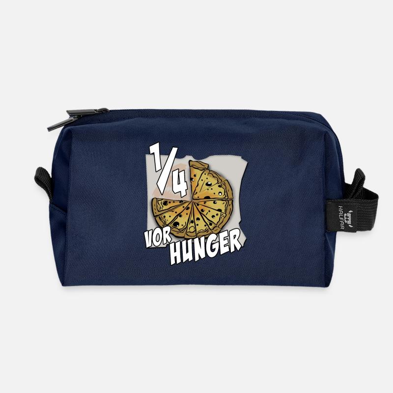ein viertel vor hunger - Recycelte Kulturtasche - Navy