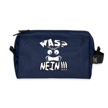 Was? Nein! What? No! - Recycelte Kulturtasche - Navy - Vorne