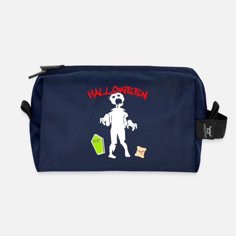 Halloween - Recycelte Kulturtasche - Navy