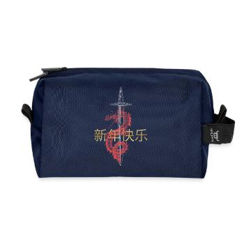 Neujahrsdrachen Schwertkunst - Recycelte Kulturtasche - Navy - Vorne