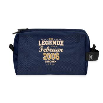 Die Legende wurde im Februar 2006 geboren - Recycelte Kulturtasche - Navy - Vorne