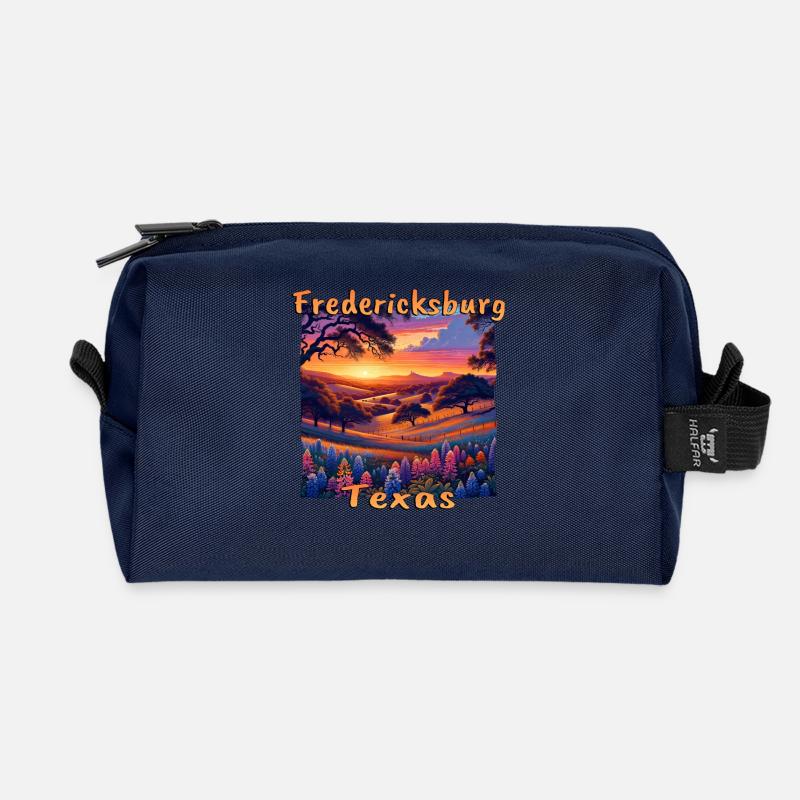 Sunset in Fredericksburg: Deutsche Community - Recycelte Kulturtasche - Navy