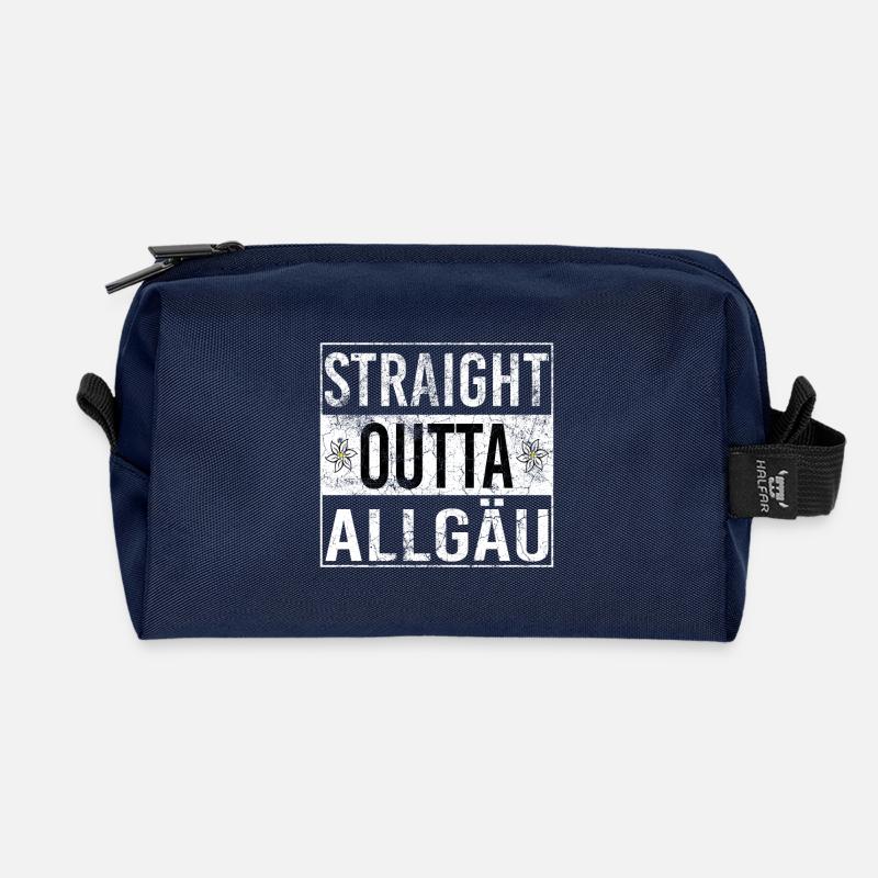 Straight Outta Allgäu - Recycelte Kulturtasche - Navy