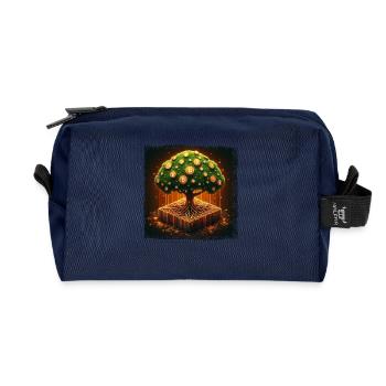 Bitcoin Digital Gold Store of Value - Recycled Toiletry Zip Bag - navy - Front