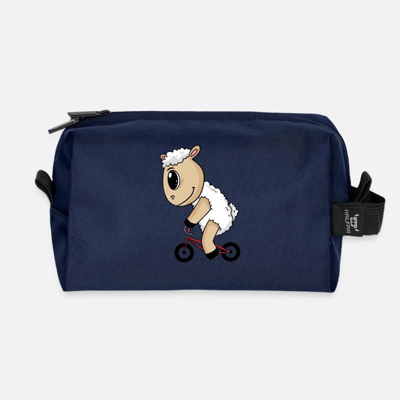 Schaf Fahrrad - Recycelte Kulturtasche - Navy