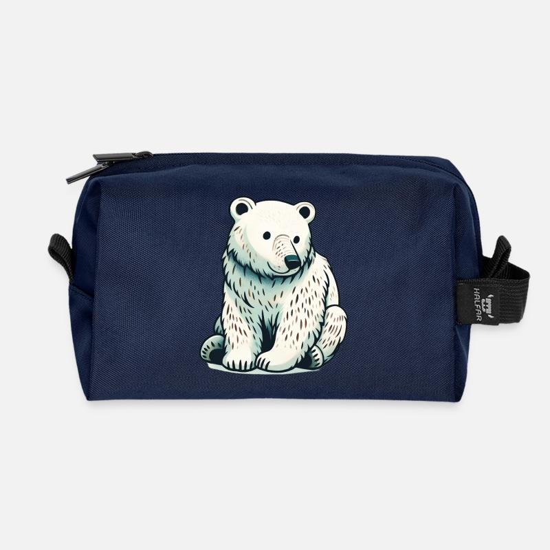 Eisbär - Recycelte Kulturtasche - Navy