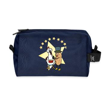 Poulet aux arachides Apprivoiser Domteur Zirhus Egg Drum - Trousse de toilette en tissu recyclé - marine - Devant