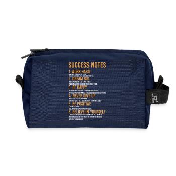 Success Notes - Recycled Toiletry Zip Bag - navy - Front