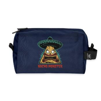 Nacho Monster Fiesta - Recycelte Kulturtasche - Navy - Vorne
