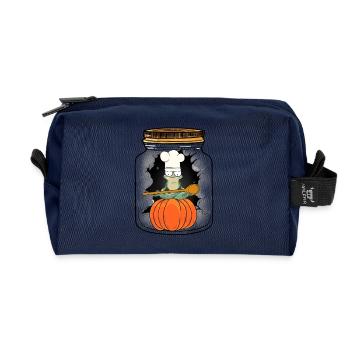 Kochkunst Oktober Frosch Kürbis Küche Köche Köchin - Recycelte Kulturtasche - Navy - Vorne