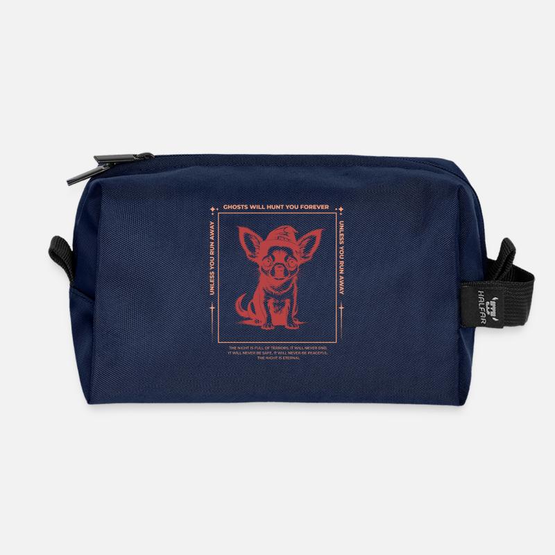 spooky Chihuahua - Recycelte Kulturtasche - Navy