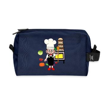 Affen Küche Koch Köche Köchin Kochkunst - Recycelte Kulturtasche - Navy - Vorne