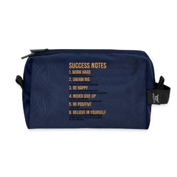 Success Notes - Recycled Toiletry Zip Bag - navy - Front
