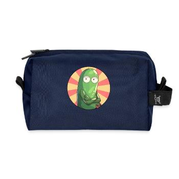 Offended cucumber - Recycled Toiletry Zip Bag - navy - Front
