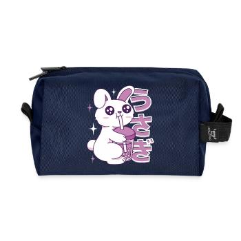 Kawaii Bunny Bubble Tee - Recycelte Kulturtasche - Navy - Vorne