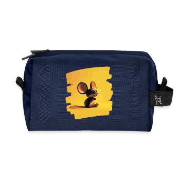 Souris - Trousse de toilette en tissu recyclé - marine - Devant