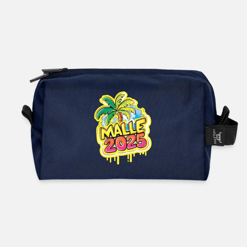 Malle 2025 Mallorca - Recycelte Kulturtasche - Navy