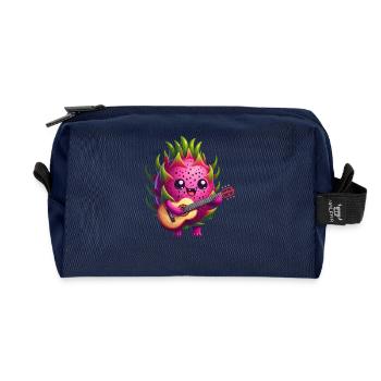 Fruit du dragon jouant de la guitare - Trousse de toilette en tissu recyclé - marine - Devant