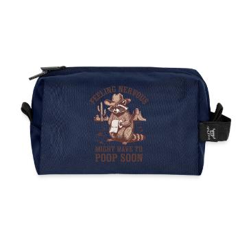 Intestin irritable Syndrom Cowboy Raton laveur Cowboy - Trousse de toilette en tissu recyclé - marine - Devant