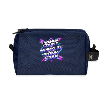I Wanna Count The Wrinkles On Your Stink Star Anal - Recycled Toiletry Zip Bag - navy - Front