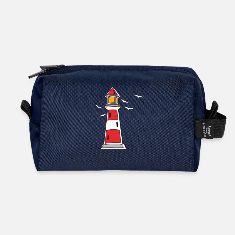 Leuchtturm See Küste maritim - Recycelte Kulturtasche - Navy
