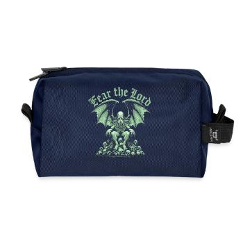 Cthulhu, Fear The Lord - Recycled Toiletry Zip Bag - navy - Front