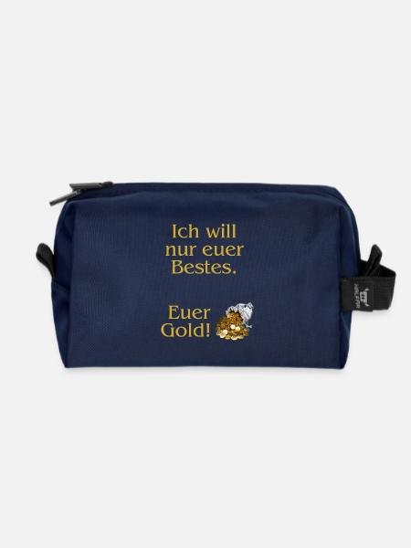 Ich will nur euer Bestes. Euer Gold! - Recycelte Kulturtasche - Navy