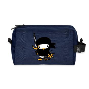 Vogel Ninja Kämpfer Assassin Schwert Ninjastern - Recycelte Kulturtasche - Navy - Vorne