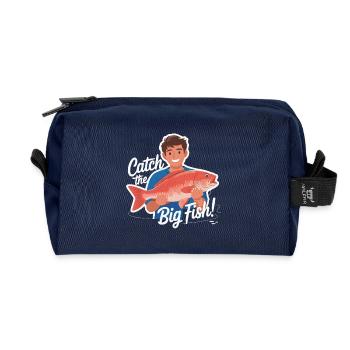 FANGEN SIE DIE GROSSEN FISCHE - Recycelte Kulturtasche - Navy - Vorne