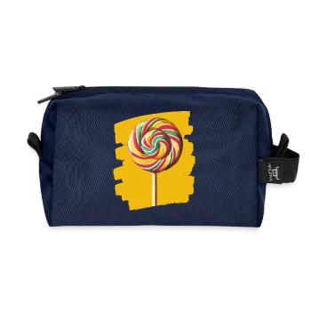 Lollipop lollipop candy candy - Recycled Toiletry Zip Bag - navy - Front