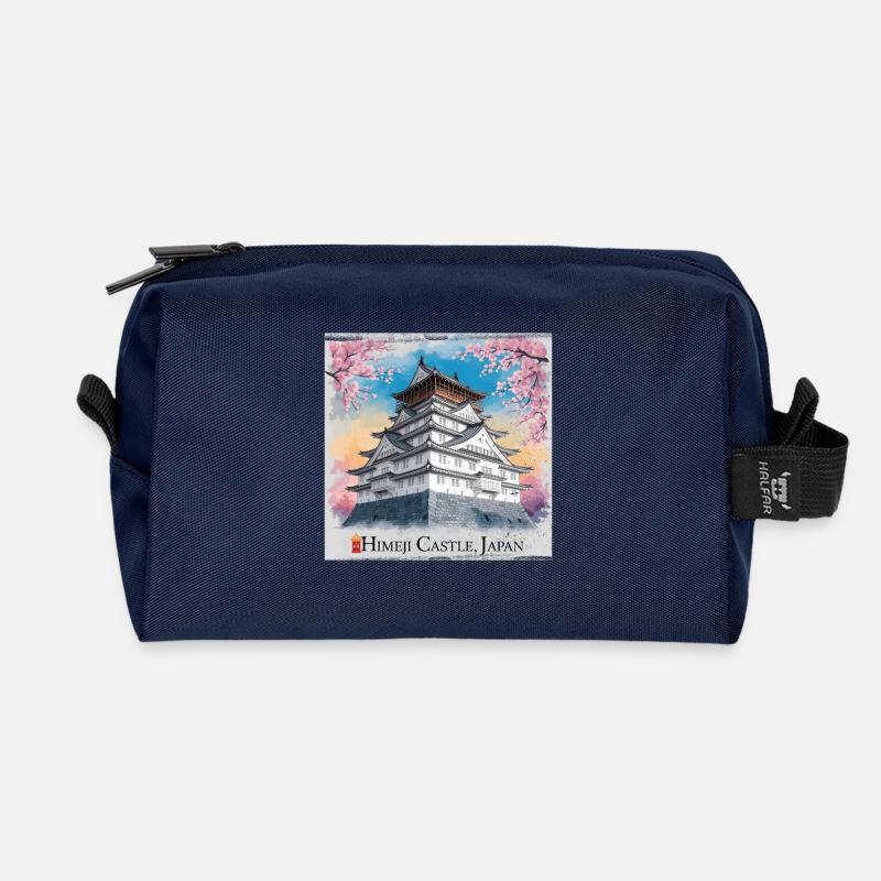 Himeji Castle Japan - Recycelte Kulturtasche - Navy