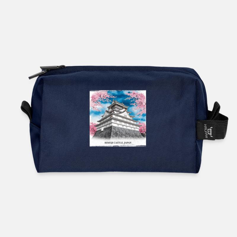 Himeji Castle Japan - Recycelte Kulturtasche - Navy