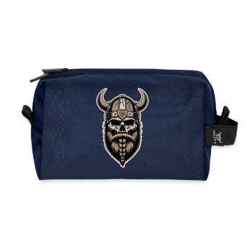 SCHÄDEL - Recycelte Kulturtasche - Navy - Vorne