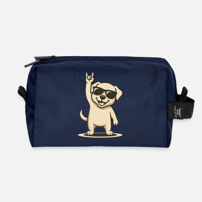 Rock'n'Wuff - Recycelte Kulturtasche - Navy