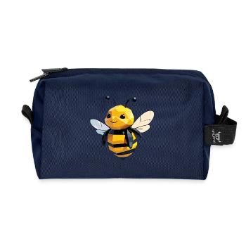 Mignon design polygone bourdon - Trousse de toilette en tissu recyclé - marine - Devant