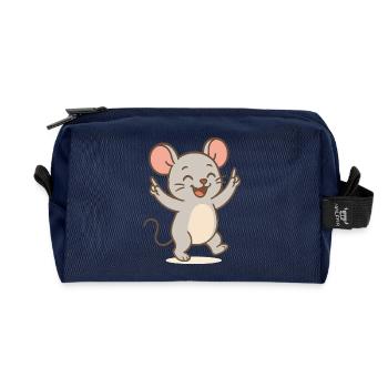 Lucky Mouse - Recycled Toiletry Zip Bag - navy - Front
