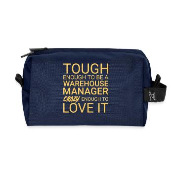 Warehouse Manager Crazy - Recycelte Kulturtasche - Navy - Vorne