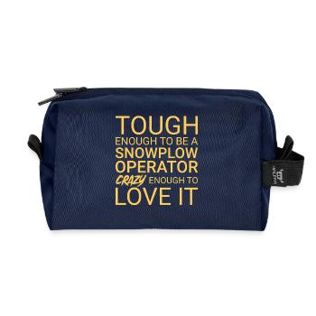 Snowplow Operator Crazy Schneepflugfahrer - Recycelte Kulturtasche - Navy - Vorne