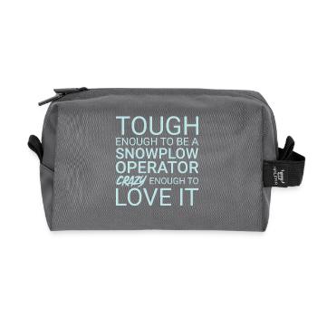Snowplow Operator Crazy Schneepflugfahrer - Recycelte Kulturtasche - Anthrazit - Vorne