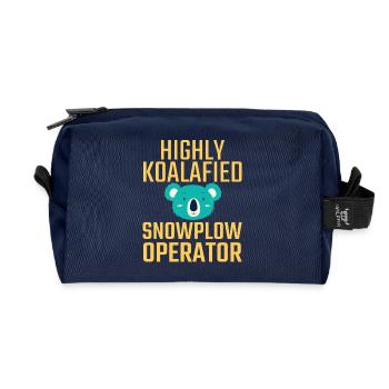 Snowplow Operator Koalafied Schneepflugfahrer - Recycelte Kulturtasche - Navy - Vorne