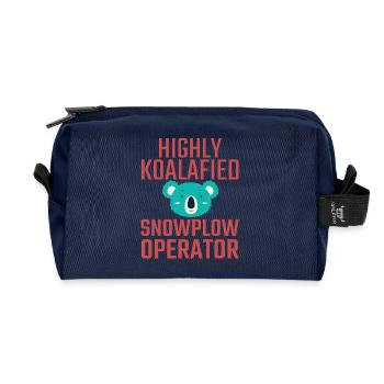 Snowplow Operator Koalafied Schneepflugfahrer - Recycelte Kulturtasche - Navy - Vorne