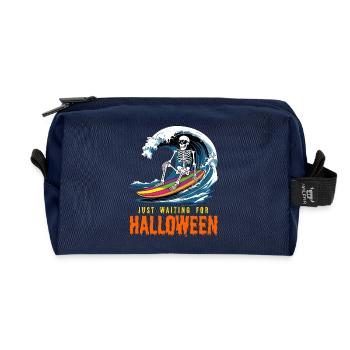 Drôle d’été n’attendant que pour Halloween - Trousse de toilette en tissu recyclé - marine - Devant
