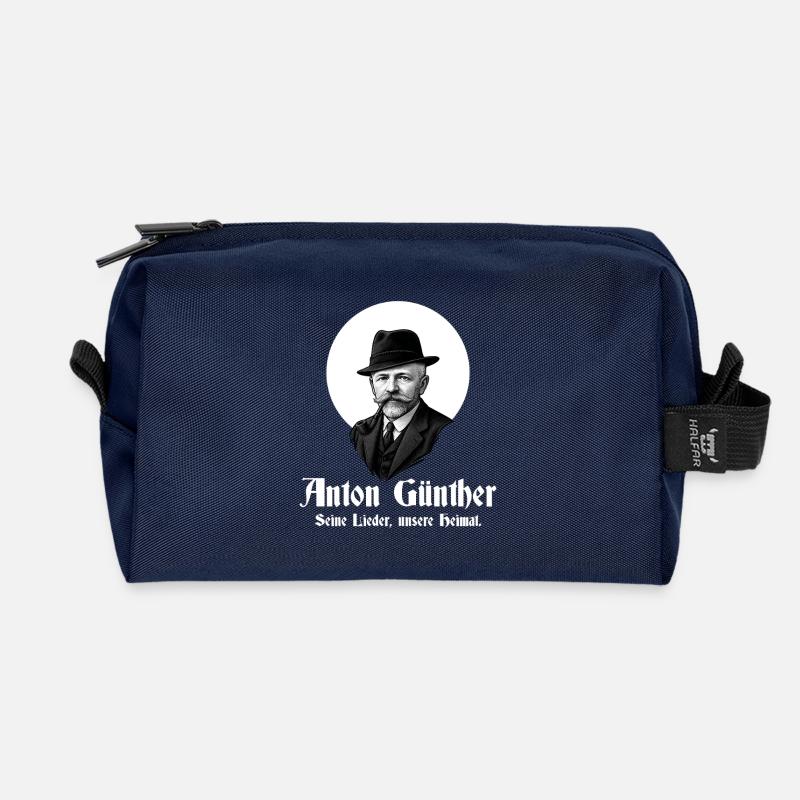 Anton Guenther seine lieder - Recycelte Kulturtasche - Navy